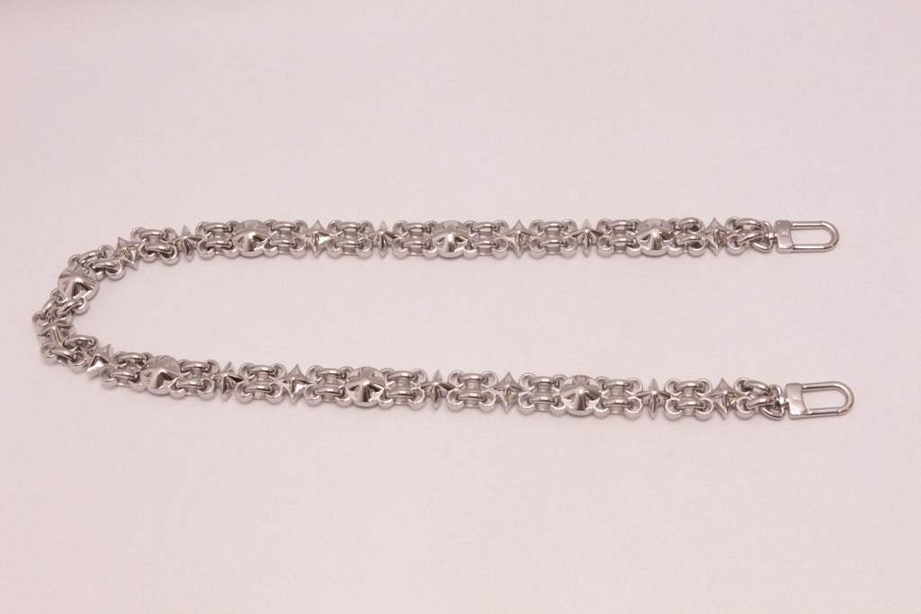 Louis Vuitton Schulterriemen Chain Strap Flowers (Silber)