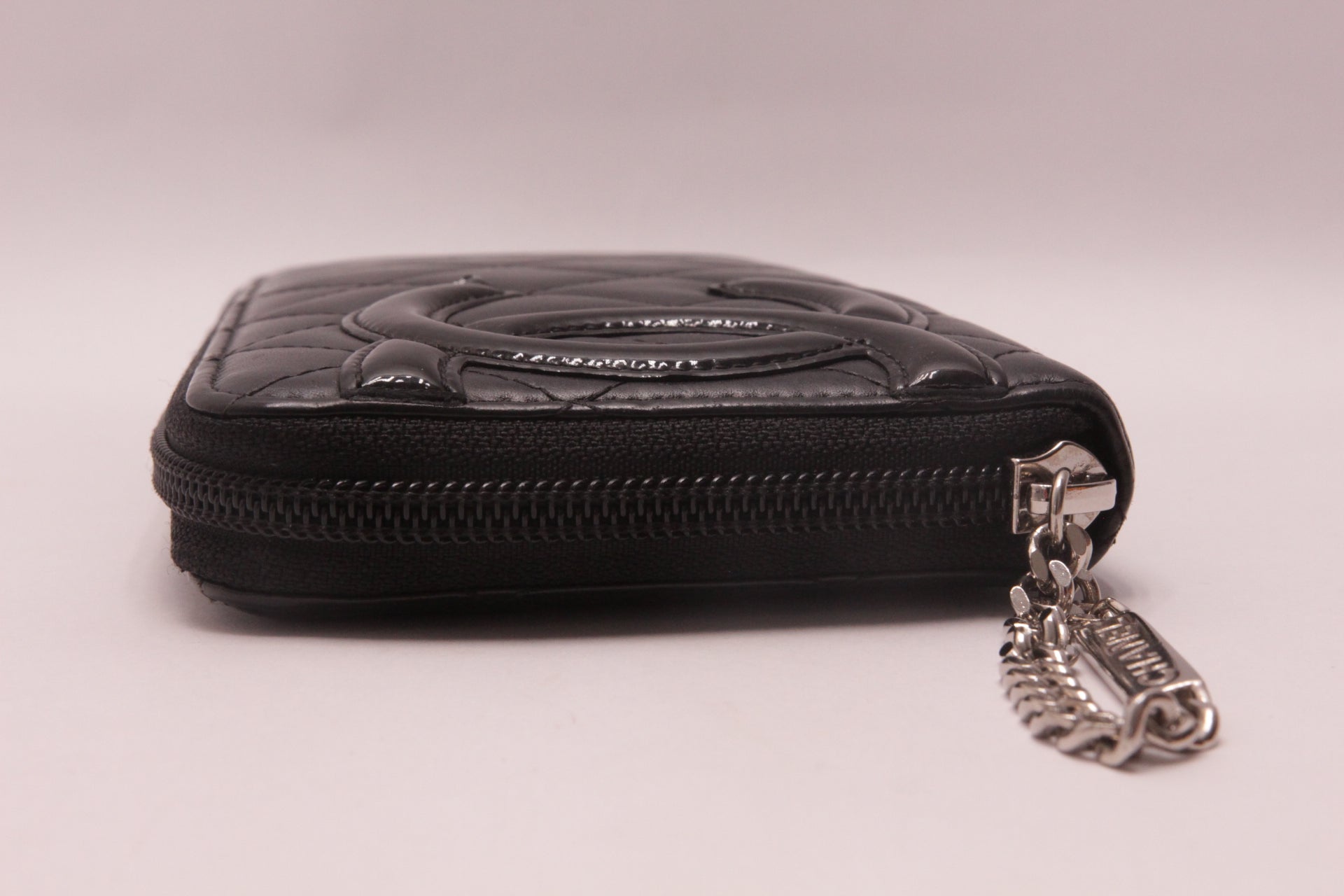Chanel Cambon Line Leder Zippy Geldbörse