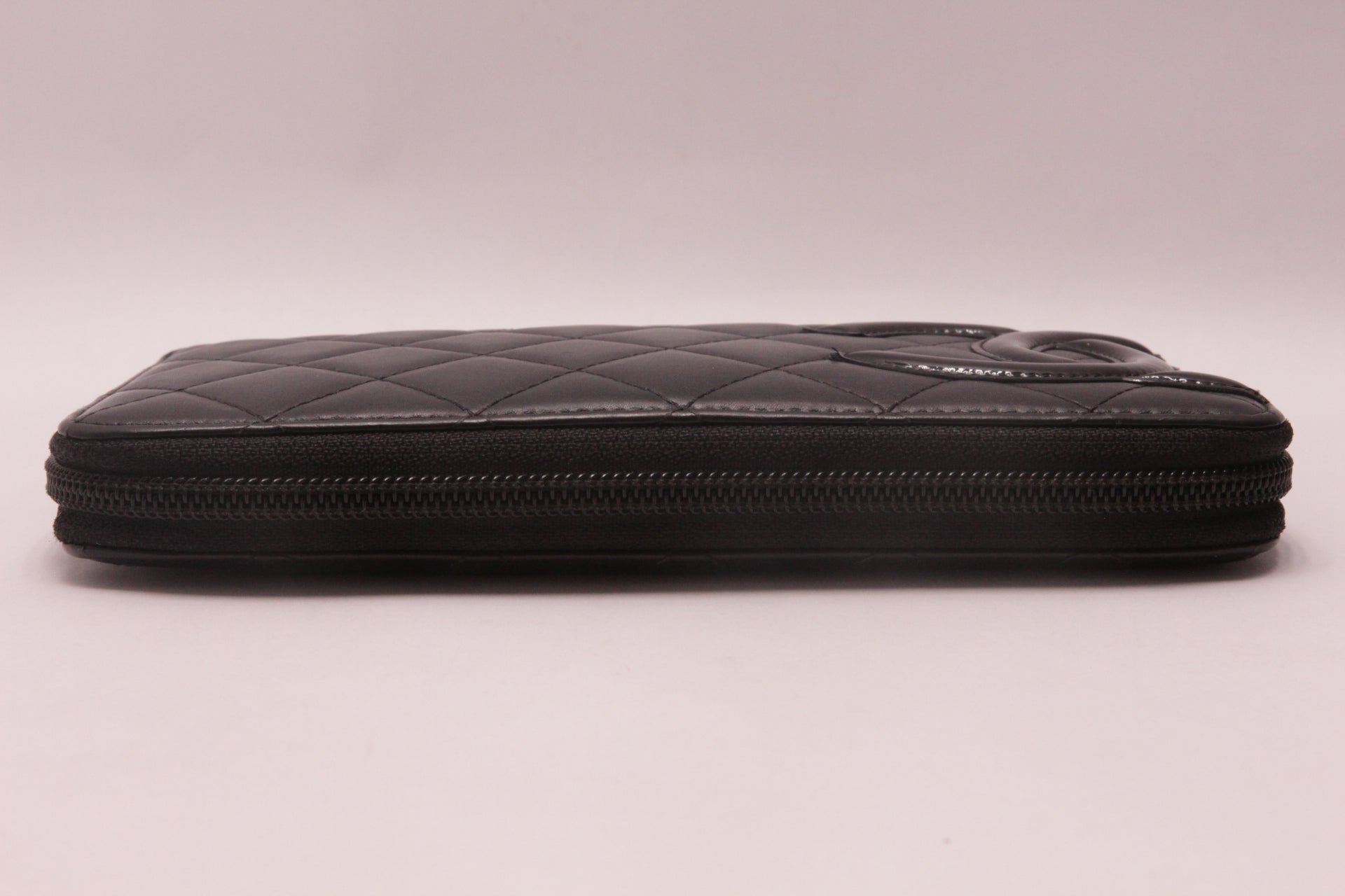 Chanel Cambon Line Leder Zippy Geldbörse