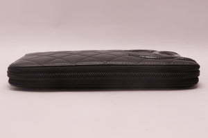 Chanel Cambon Line Leder Zippy Geldbörse