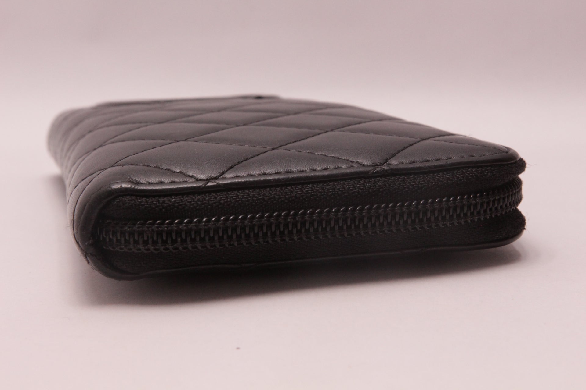 Chanel Cambon Line Leder Zippy Geldbörse