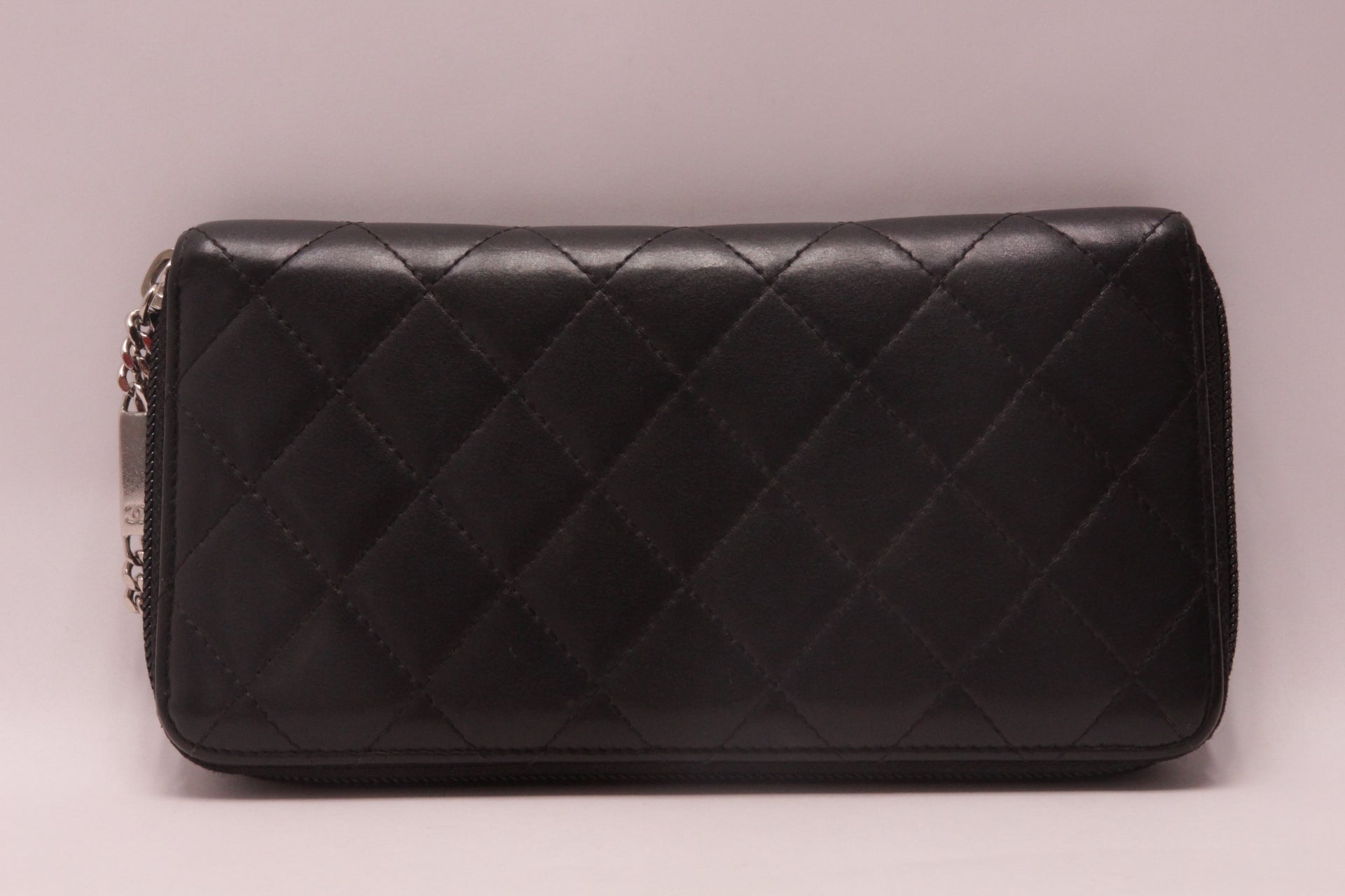 Chanel Cambon Line Leder Zippy Geldbörse