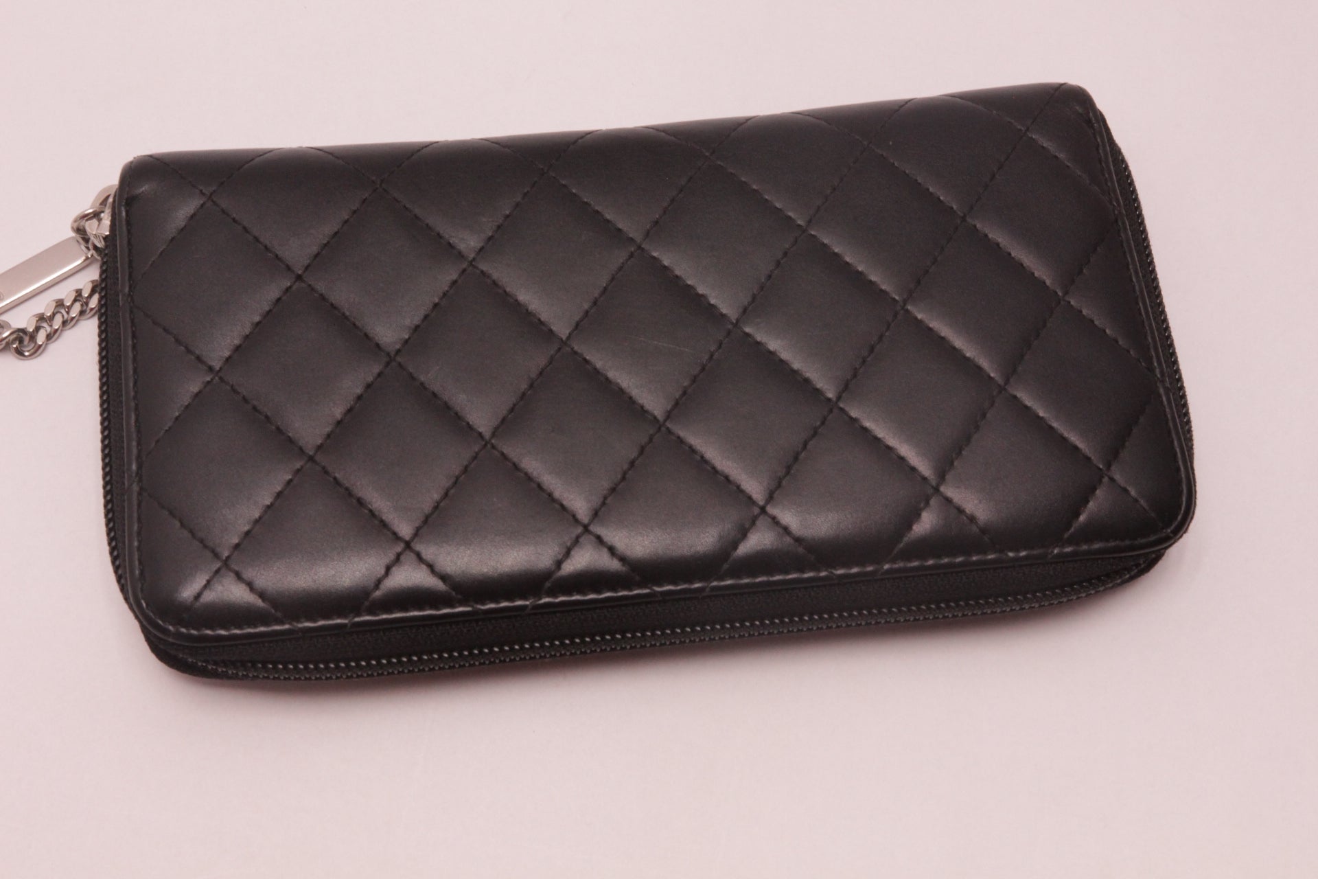Chanel Cambon Line Leder Zippy Geldbörse