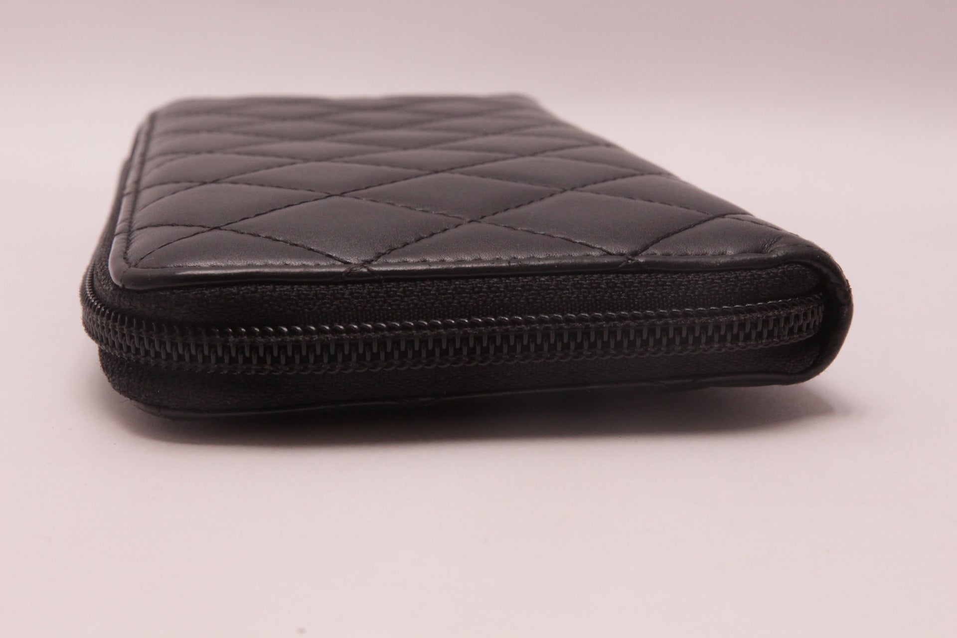 Chanel Cambon Line Leder Zippy Geldbörse
