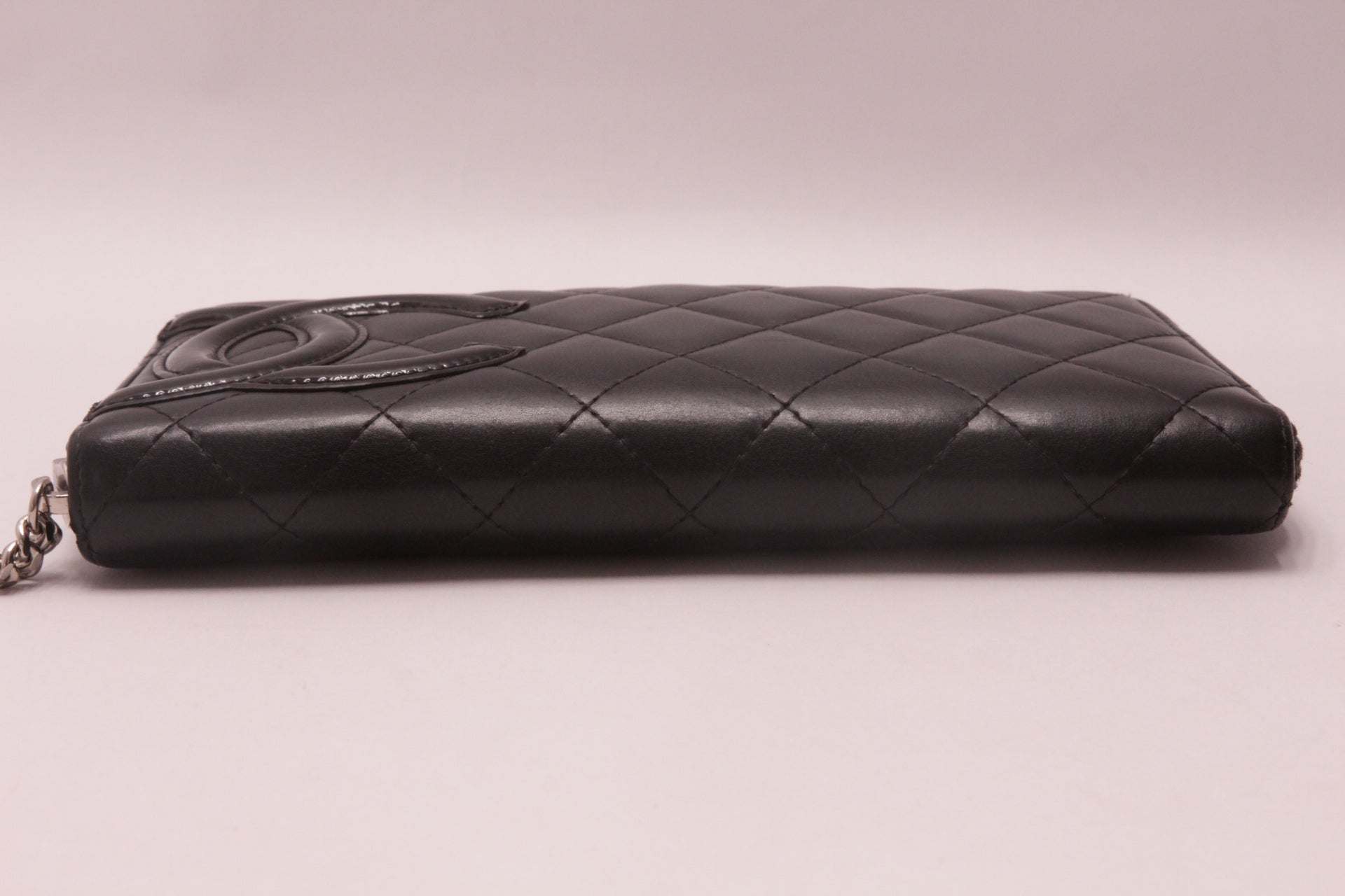 Chanel Cambon Line Leder Zippy Geldbörse
