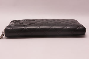 Chanel Cambon Line Leder Zippy Geldbörse