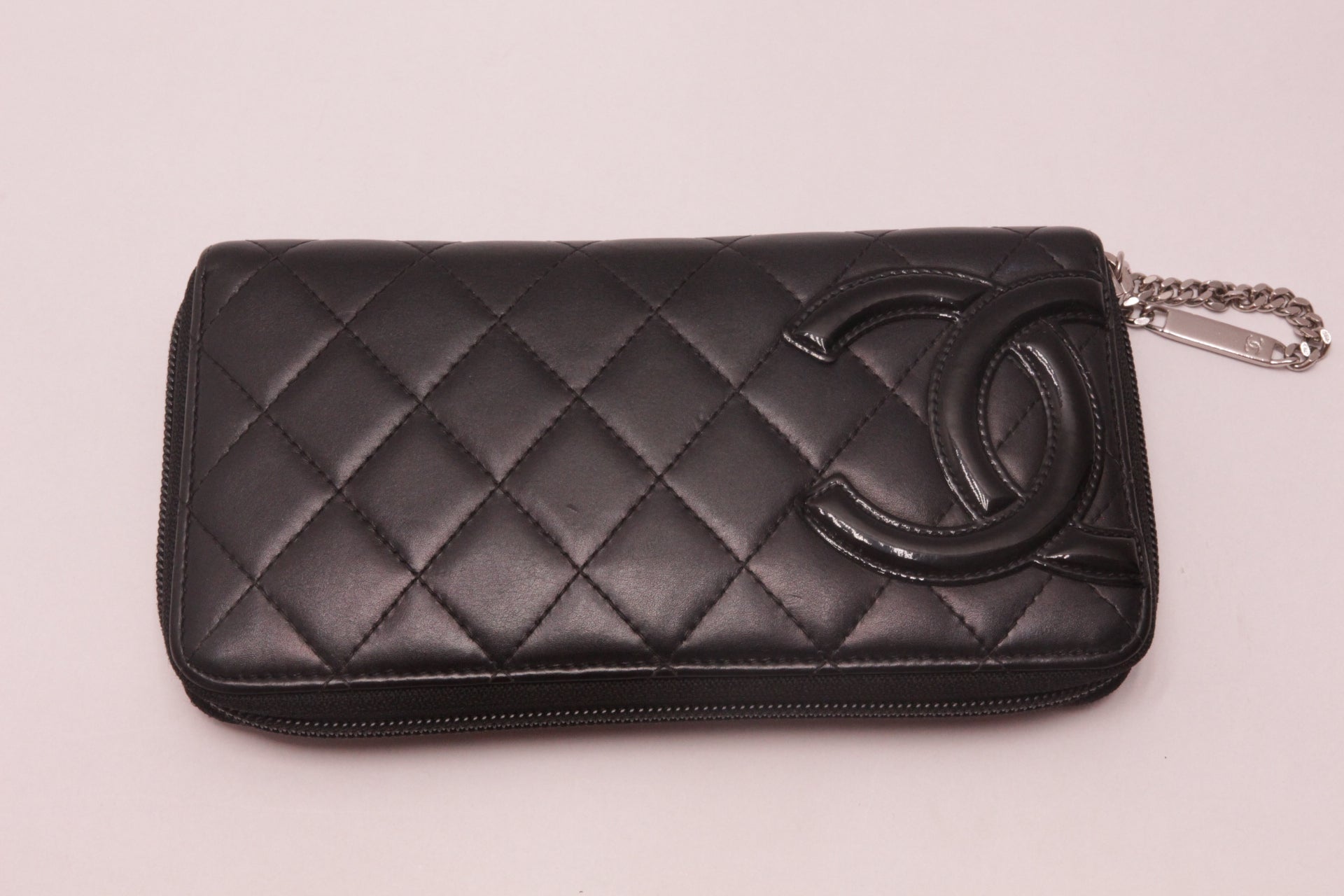 Chanel Cambon Line Leder Zippy Geldbörse