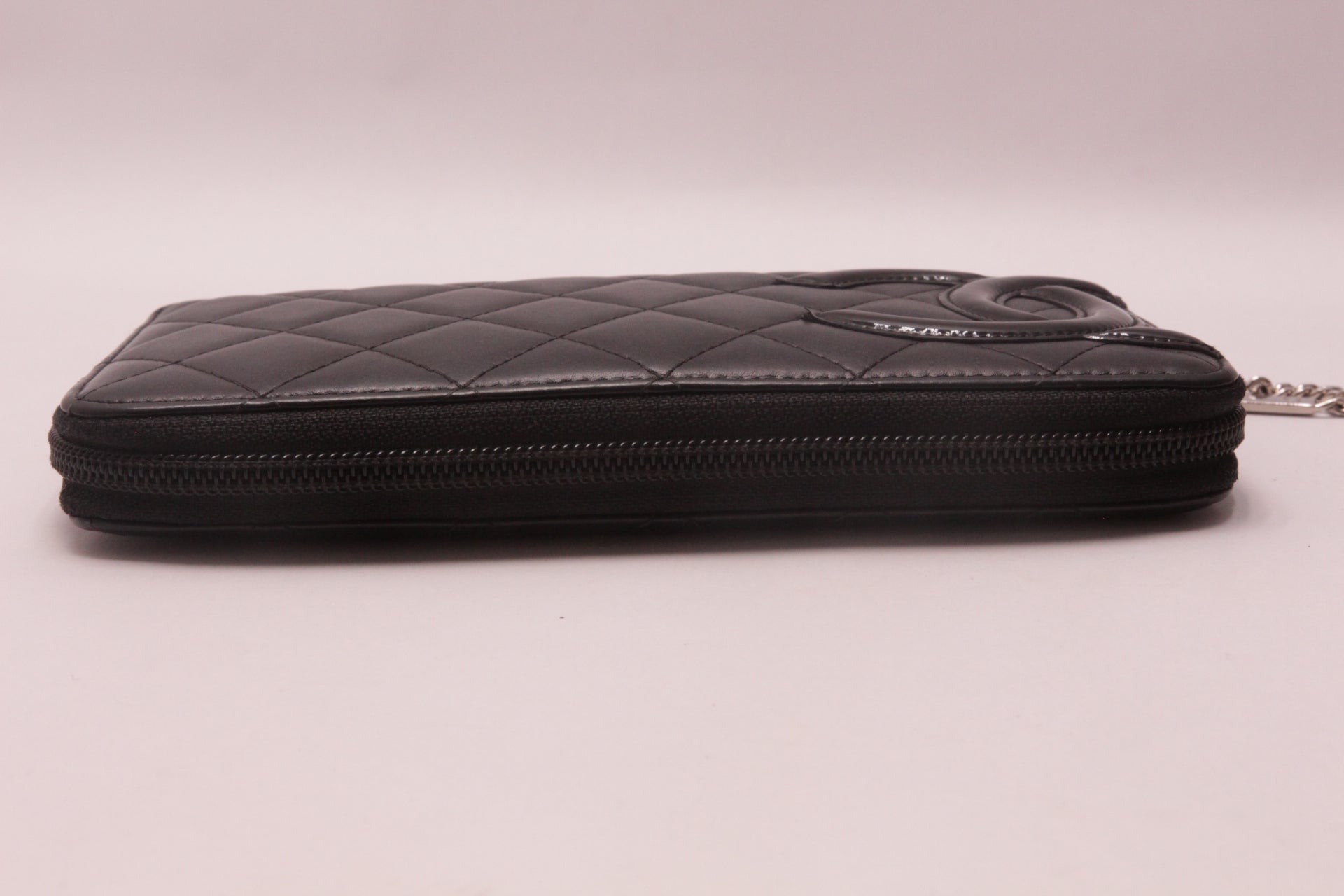 Chanel Cambon Line Leder Zippy Geldbörse
