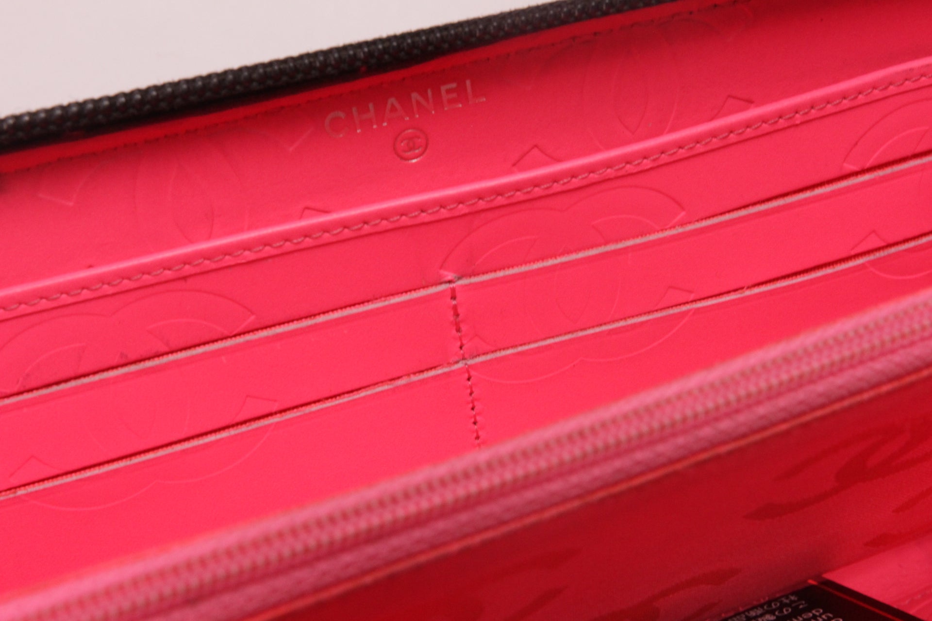 Chanel Cambon Line Leder Zippy Geldbörse