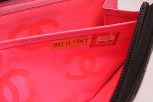 Chanel Cambon Line Leder Zippy Geldbörse
