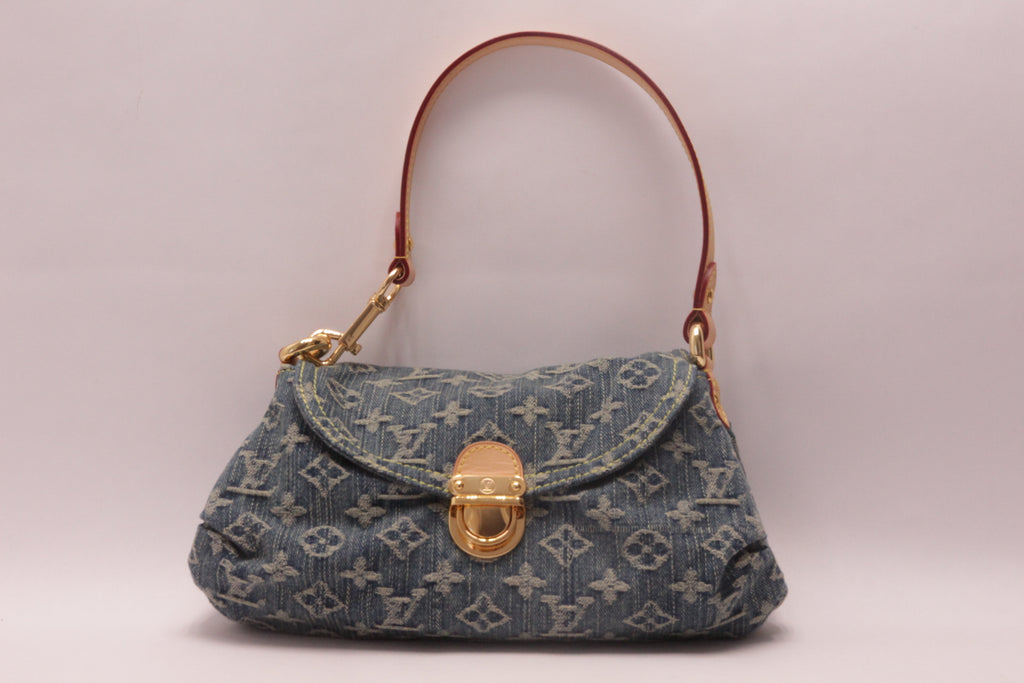 Louis Vuitton Mini Pleaty Denim Bag Blue