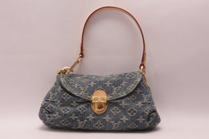 Louis Vuitton Mini Pleaty Denim Bag Blue