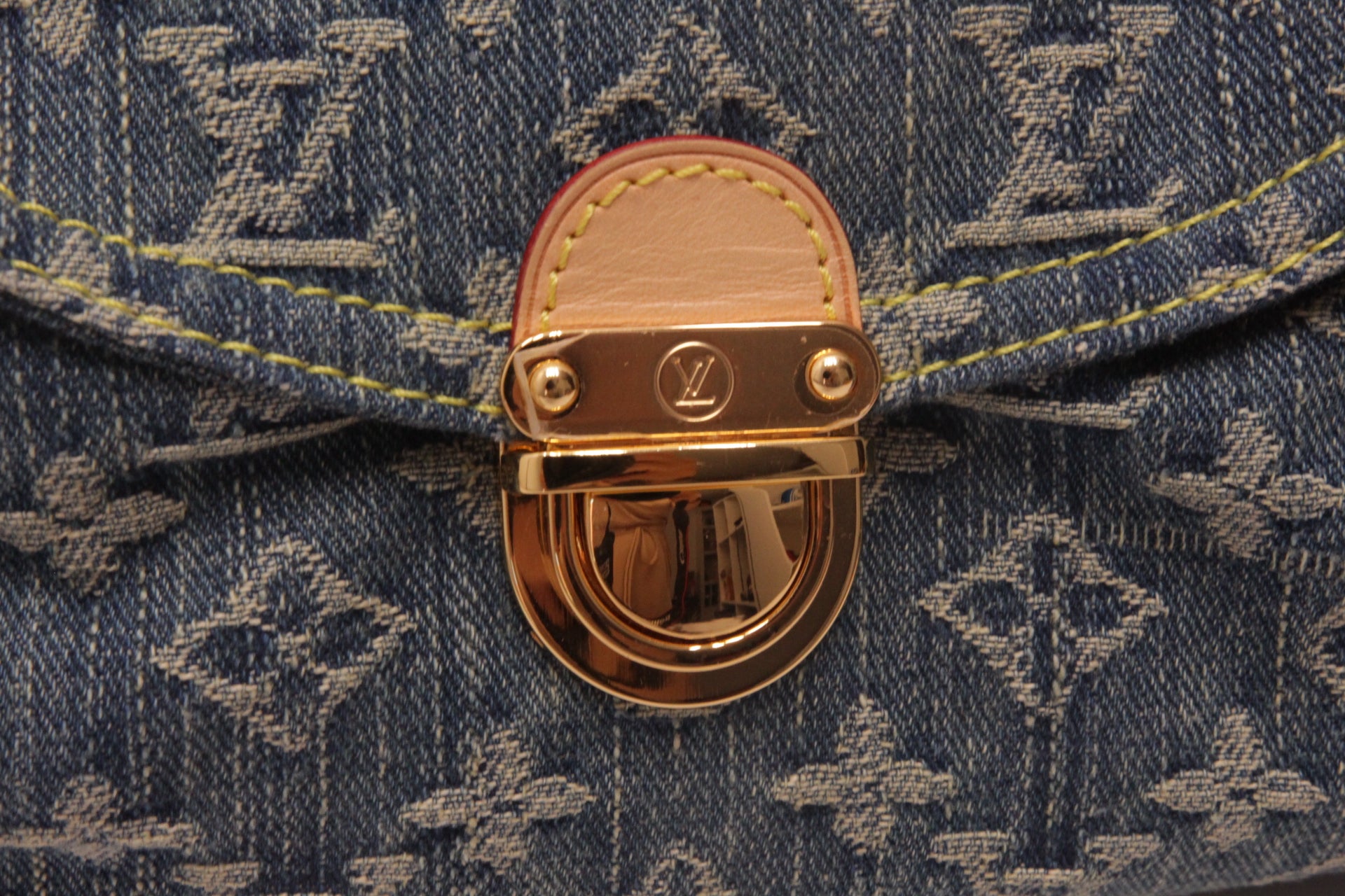 Louis Vuitton Mini Pleaty Denim Bag Blue