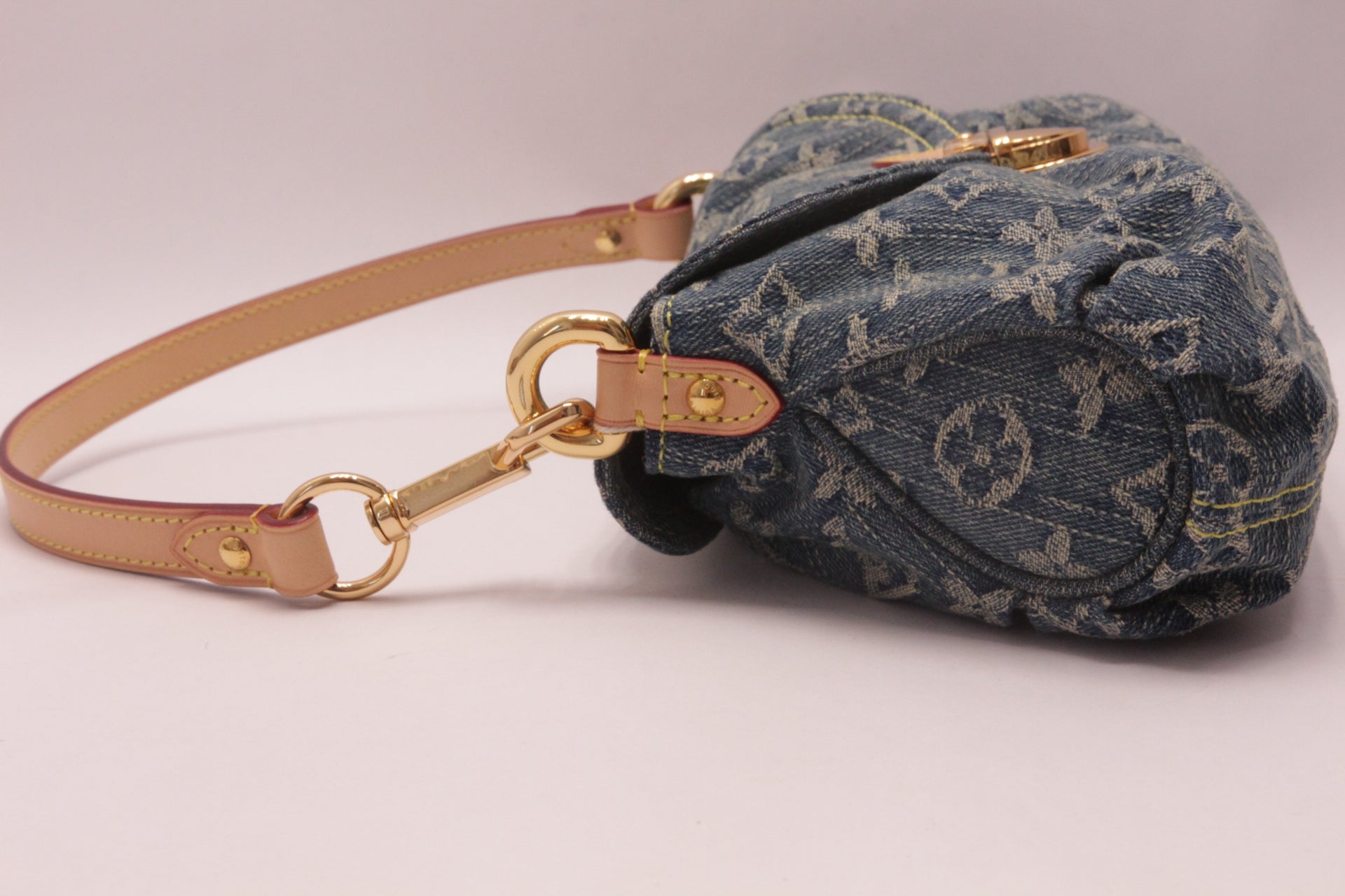 Louis Vuitton Mini Pleaty Denim Bag Blue
