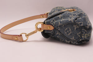 Louis Vuitton Mini Pleaty Denim Bag Blue