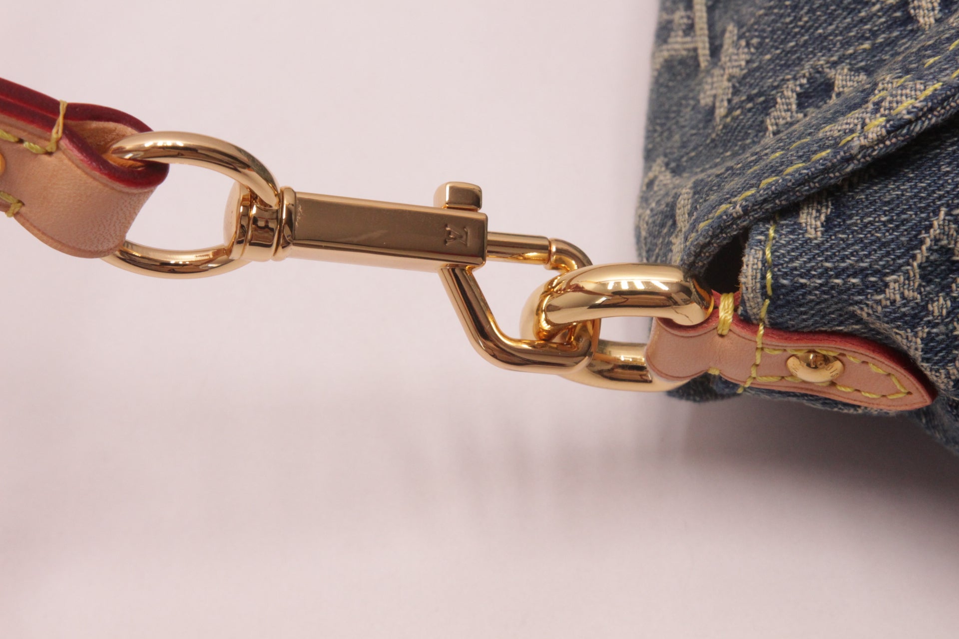 Louis Vuitton Mini Pleaty Denim Bag Blue