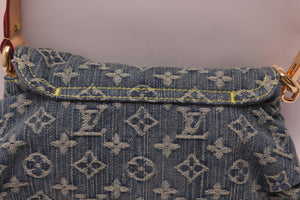 Louis Vuitton Mini Pleaty Denim Bag Blue