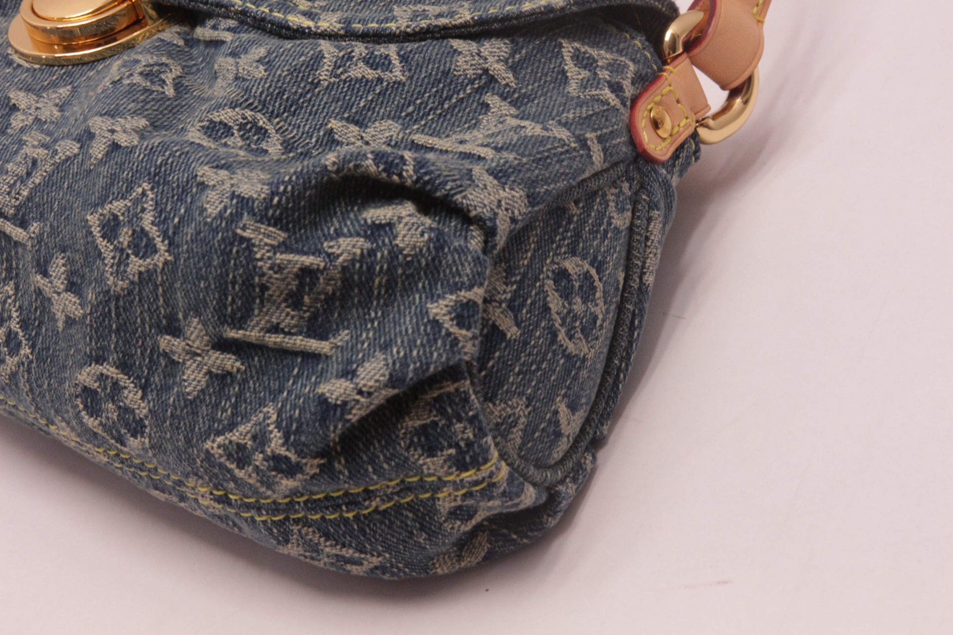 Louis Vuitton Mini Pleaty Denim Bag Blue