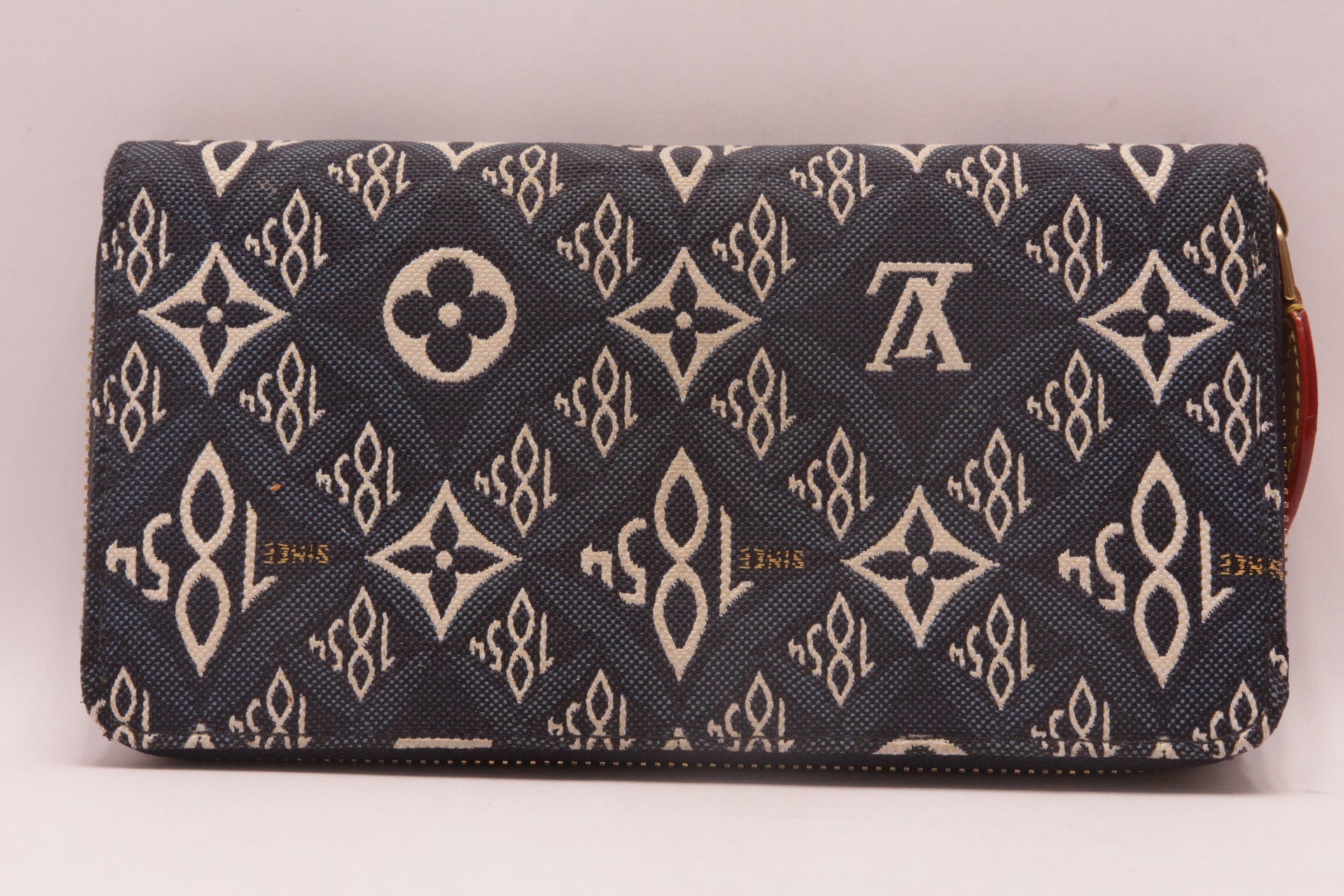 Louis Vuitton 1854 Zippy Blau/Weiss