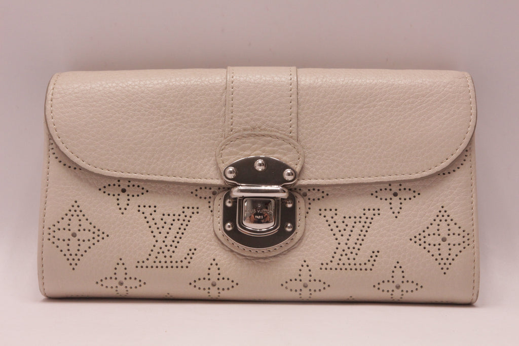 Louis Vuitton Mahina Amelia Ivory Leder Geldbörse