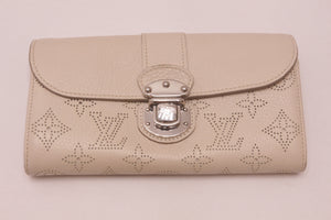Louis Vuitton Mahina Amelia Ivory Leder Geldbörse