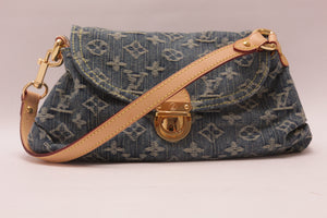 Louis Vuitton Mini Pleaty Denim Bag Blue