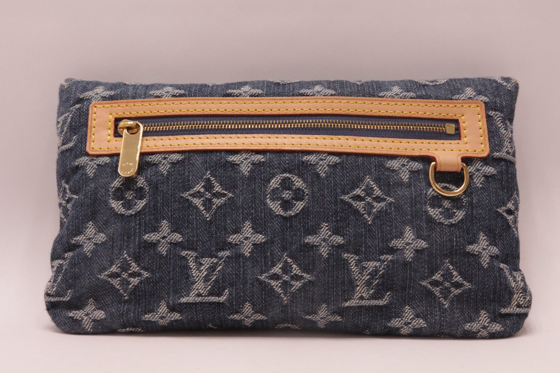 Louis Vuitton Blue Denim Monogram Denim Pochette Pratt Clutch