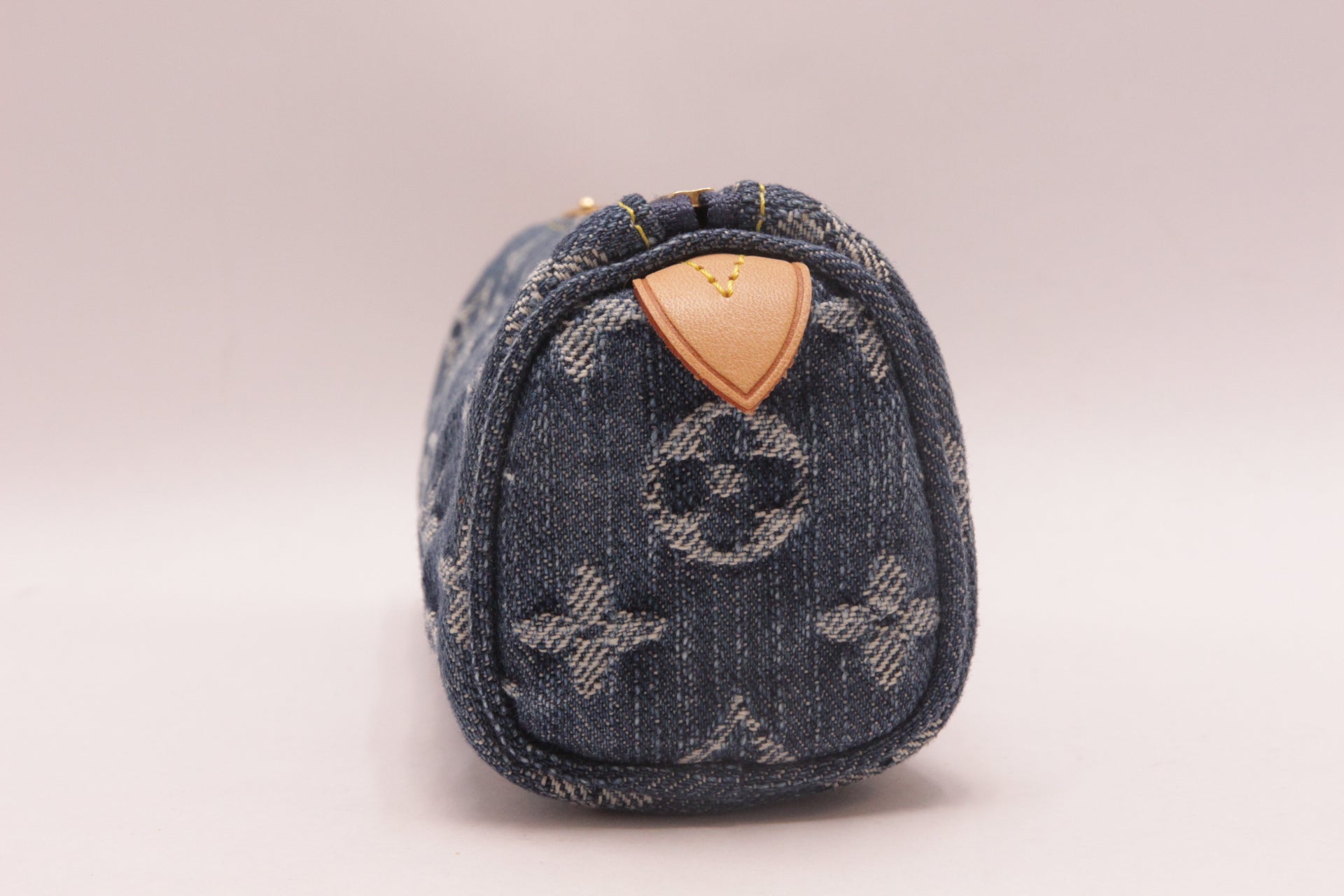 Louis Vuitton Blue Denim Speedy PM Monogram Trousse