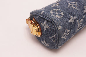Louis Vuitton Blue Denim Speedy PM Monogram Trousse
