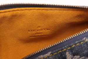 Louis Vuitton Blue Denim Speedy PM Monogram Trousse
