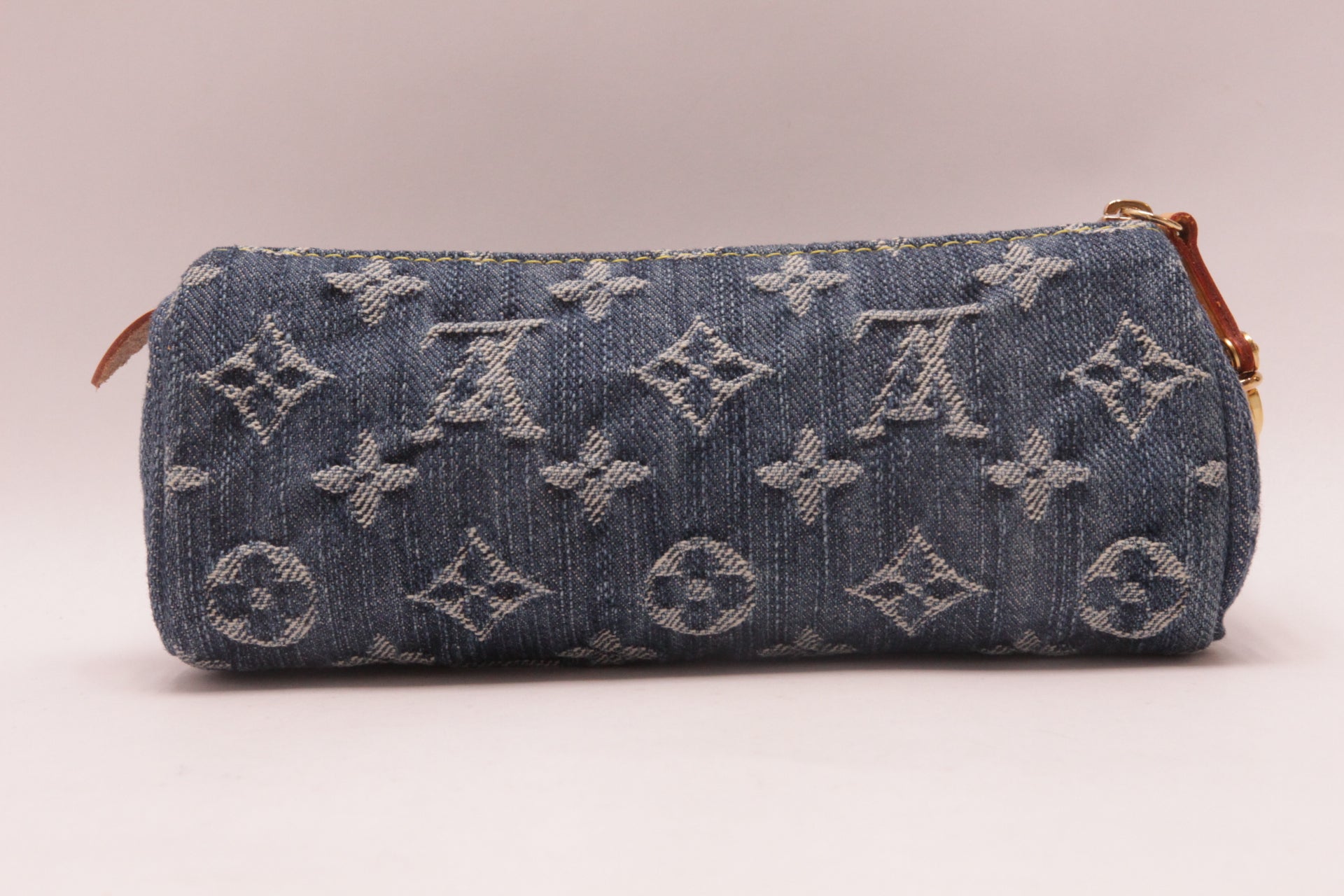 Louis Vuitton Blue Denim Speedy PM Monogram Trousse
