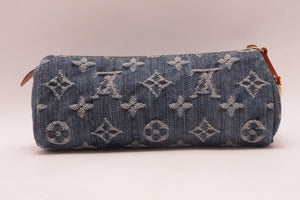 Louis Vuitton Blue Denim Speedy PM Monogram Trousse