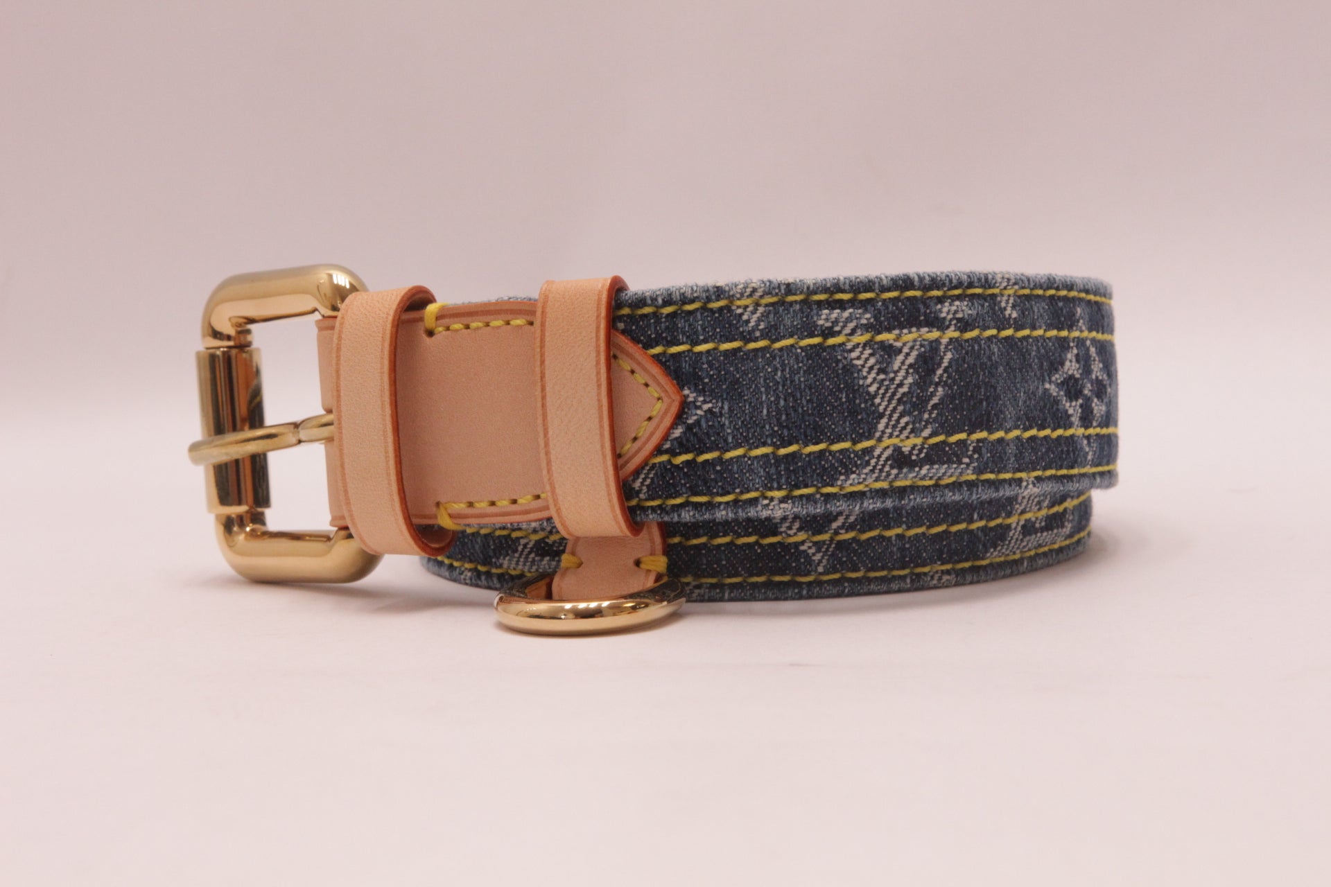 Louis Vuitton Ceinture Blue Monogram Denim Gürtel
