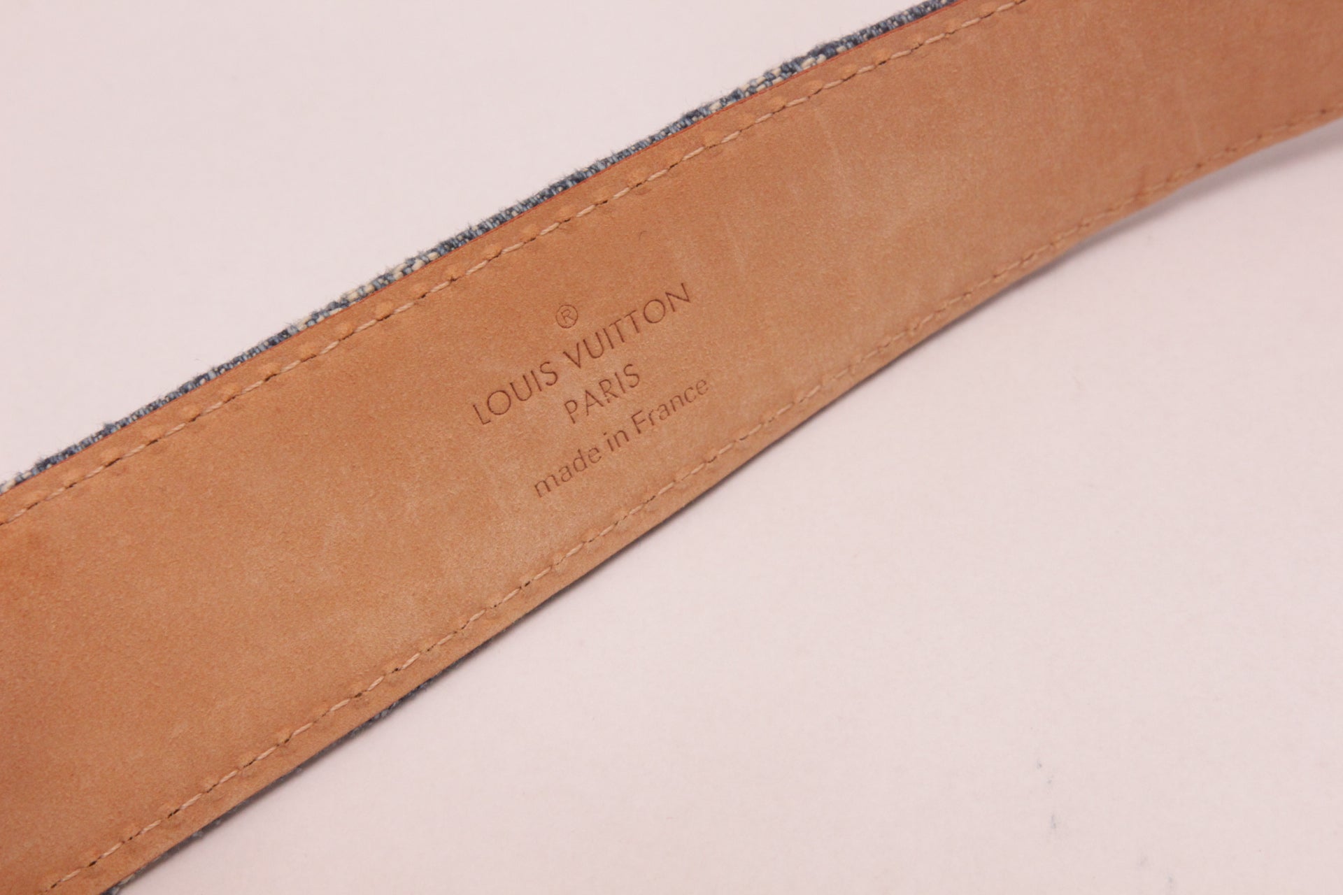 Louis Vuitton Ceinture Blue Monogram Denim Gürtel