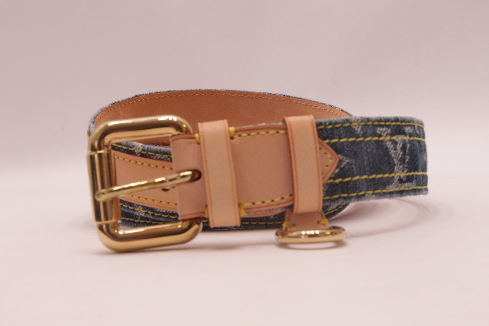 Louis Vuitton Ceinture Blue Monogram Denim Gürtel
