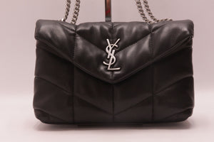 Yves Saint Laurent Puffer Toy aus Lammleder Noir