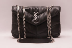 Yves Saint Laurent Puffer Toy aus Lammleder Noir
