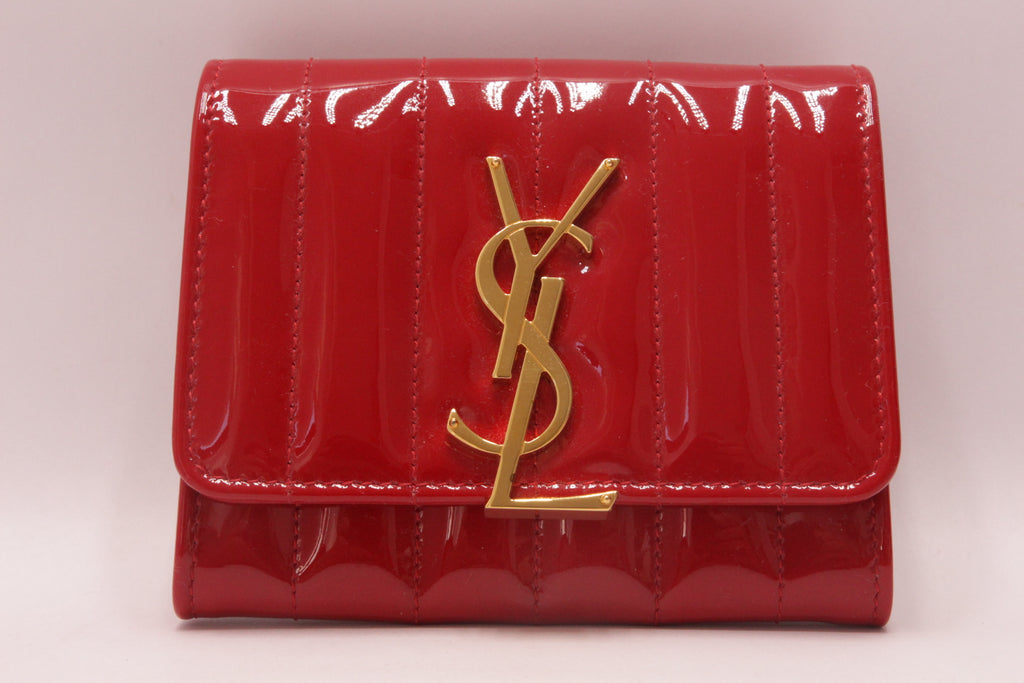 Yves Saint Laurent Geldbörse Lackleder