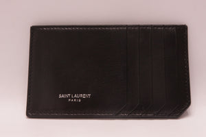 Yves Saint Laurent Kartenetui aus Lammleder Noir