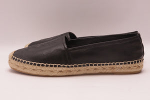 Yves Saint Laurent Leder Espadrilles Schuhe EUR 37,5 Schwarz