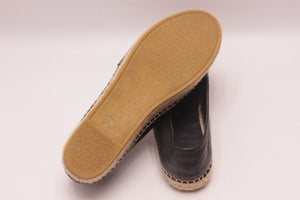 Yves Saint Laurent Leder Espadrilles Schuhe EUR 37,5 Schwarz
