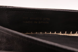 Yves Saint Laurent Leder Espadrilles Schuhe EUR 37,5 Schwarz