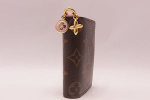Louis Vuitton Monogram LV Flower Charms Pocket Geldbörse Rarität