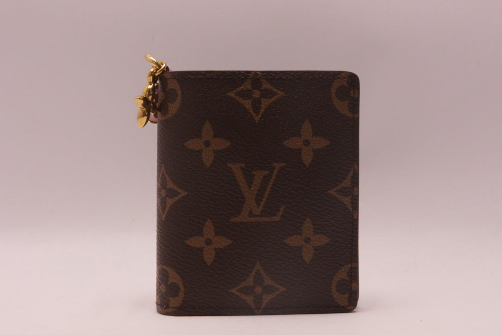 Louis Vuitton Monogram LV Flower Charms Pocket Geldbörse Rarität