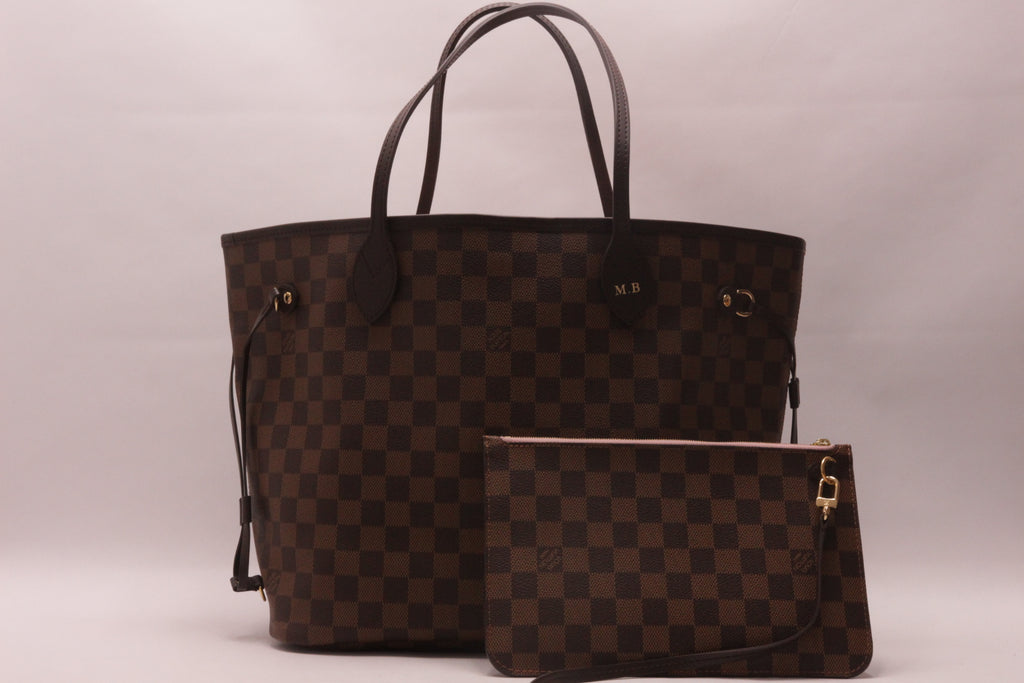 Louis Vuitton Neverfull MM Damier Rose Ballerine Set