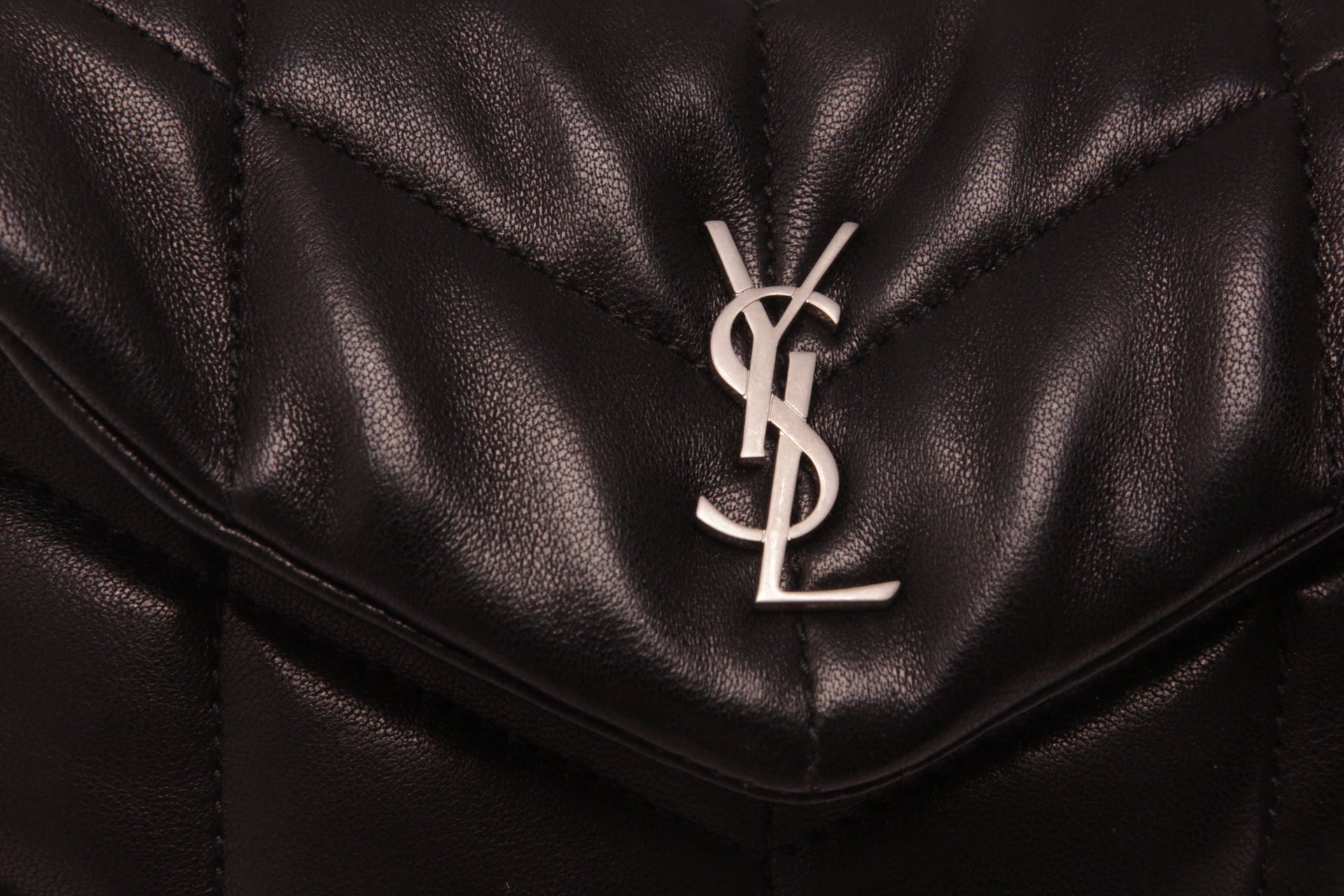 Saint Laurent Black Small Puffer Pouch