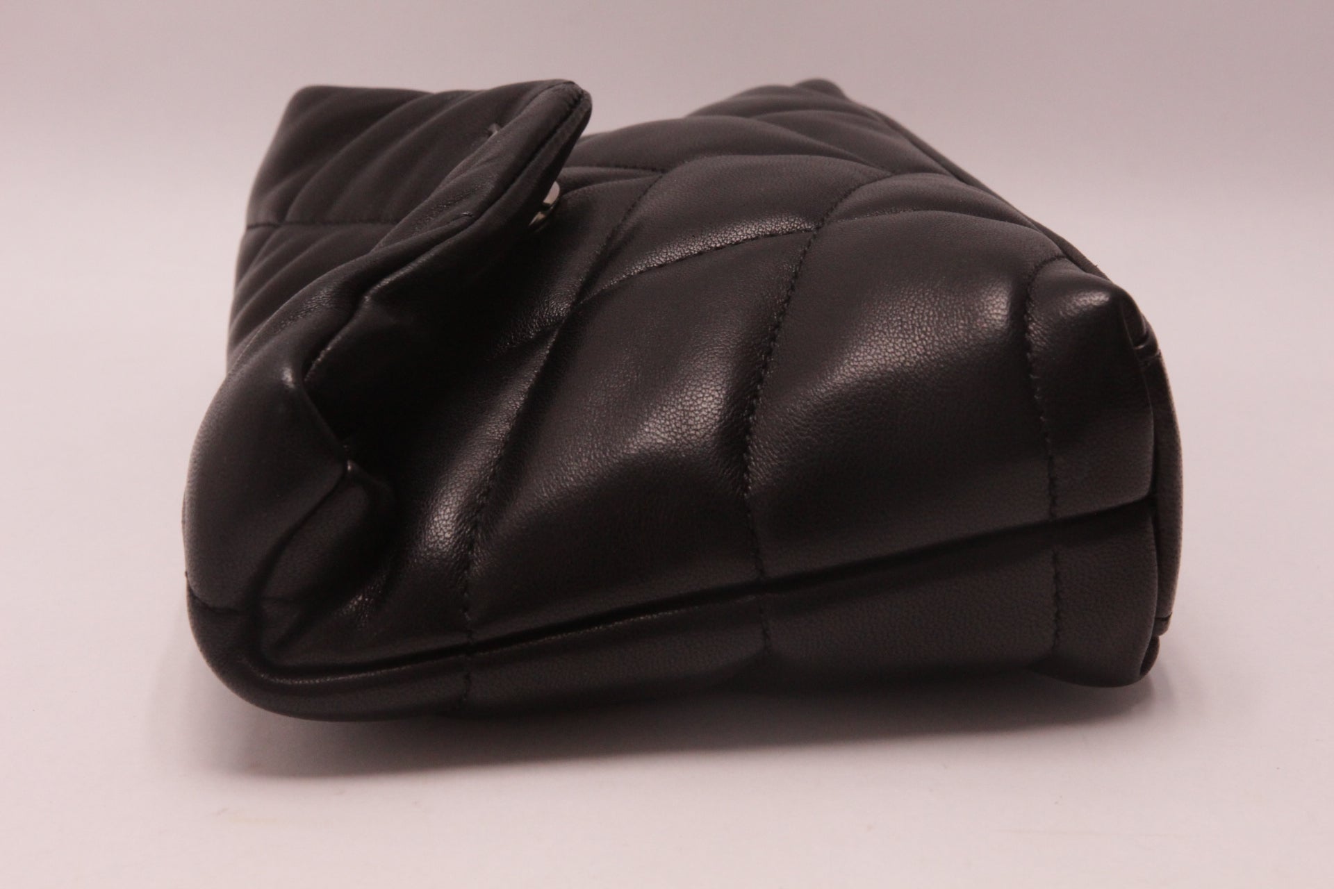 Saint Laurent Black Small Puffer Pouch