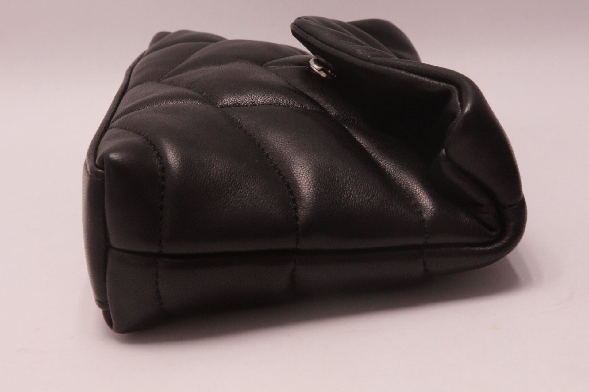 Saint Laurent Black Small Puffer Pouch