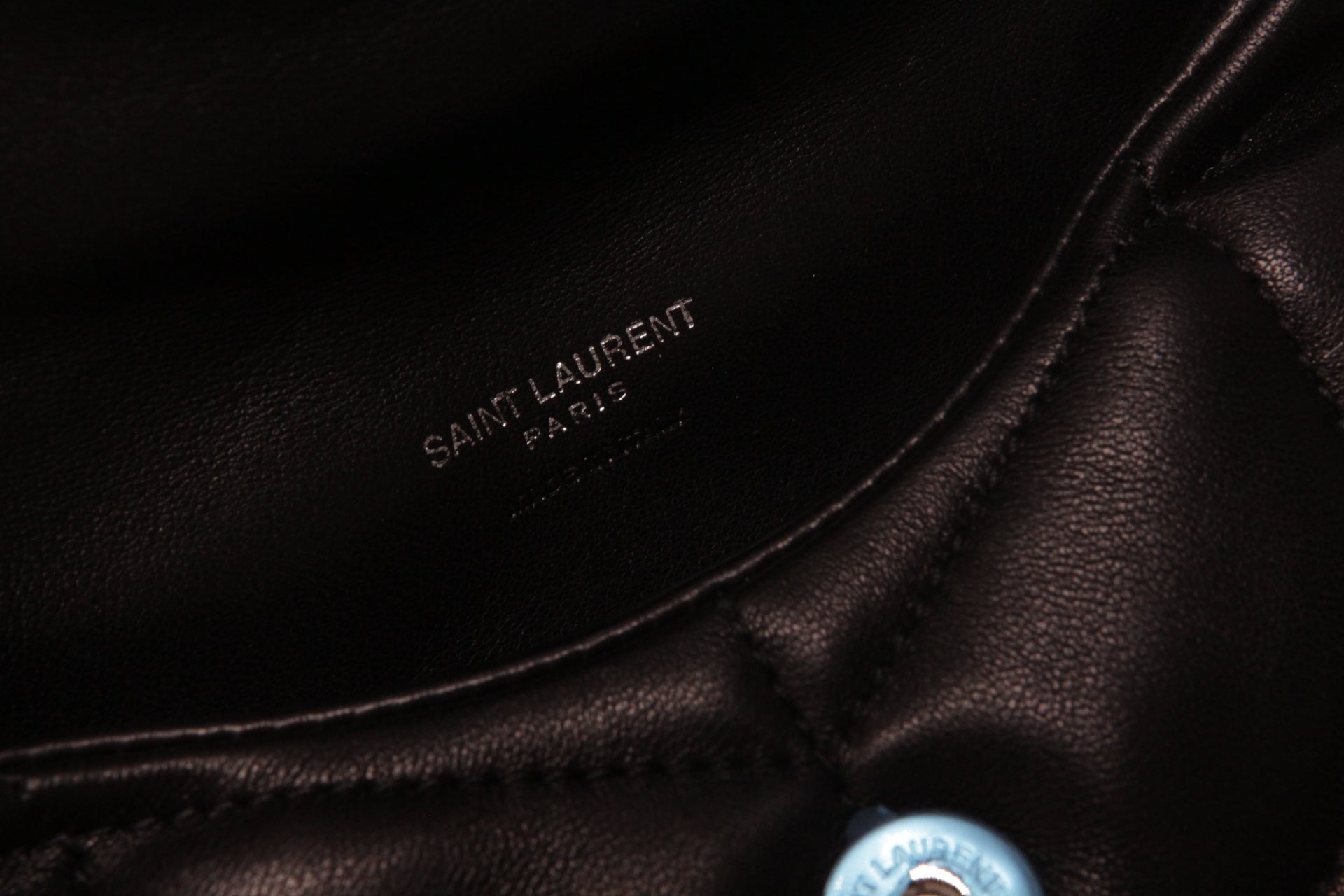 Saint Laurent Black Small Puffer Pouch