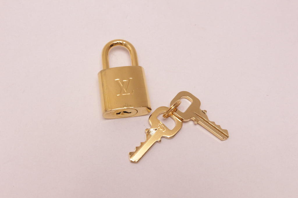 Louis Vuitton Schloss No. 451 mit zwei Schlüsseln Gold/Messing